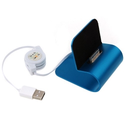 Aluminum Dock Cradle Stand Charger with USB Cable for iPhone 4 4S